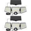 imageSolar Lights for Outside WL5000 Motion Activated Security Lights Separate Solar Panel 3 Adjustable Head 270 Wide Lighting Angle IP65 Waterproof Wall Lamp for Porch Yard Garage 2 Packs2
