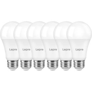 Lepro Dimmable LED Light Bulbs 100 Watt Equivalent, 14W 1500LM Daylight White 5000K, A19 E26 Standard Medium Base, UL FCC Listed, 15000 Hour Lifetime, 6 Pcs(Warm White)