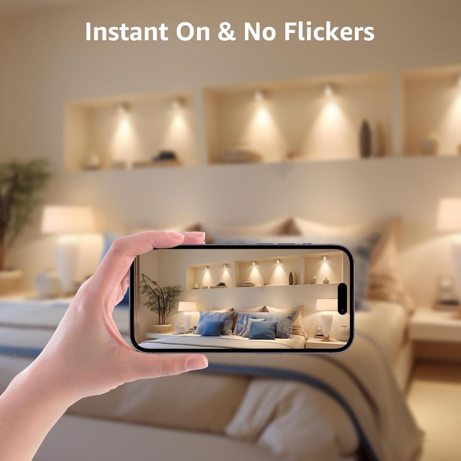 imageLepro GU10 LED Bulb Dimmable 50W Halogen Equivalent Light Bulbs 55W 3000K Soft Warm Light Replacement for Recessed Track Lighting40Spotlight for Kitchen Range Hood Living Room ampamp Bedroom 6 PackWarm White