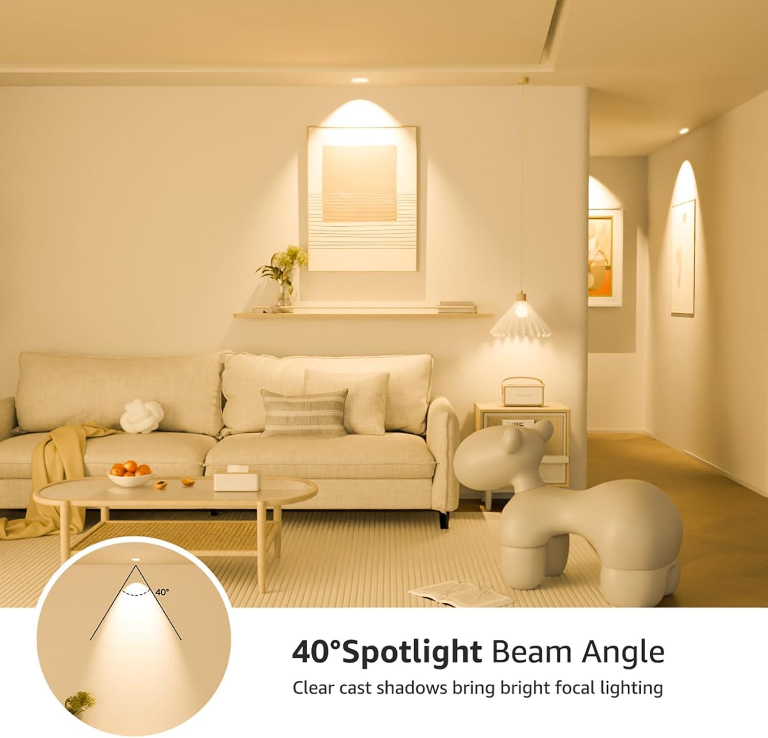 imageLepro GU10 LED Bulb Dimmable 50W Halogen Equivalent Light Bulbs 55W 3000K Soft Warm Light Replacement for Recessed Track Lighting40Spotlight for Kitchen Range Hood Living Room ampamp Bedroom 6 PackWarm White