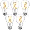imageLepro Vintage LED Bulbs Dimmable Filament Bulb 8W 800LM 60W Equivalent 2700K Warm White Classic Clear Glass A19 Shape E26 Base Pack of 5