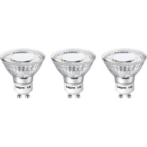 LE GU10 LED Light Bulbs Non-Dimmable, 5000K Daylight White GU10 Bulb Replacement for Recessed Track Lighting, 4W LED Bulbs with 100°Flood Beam for Kitchen, Range Hood, Living Room, Bedroom, 6 Pack(Daylight White)