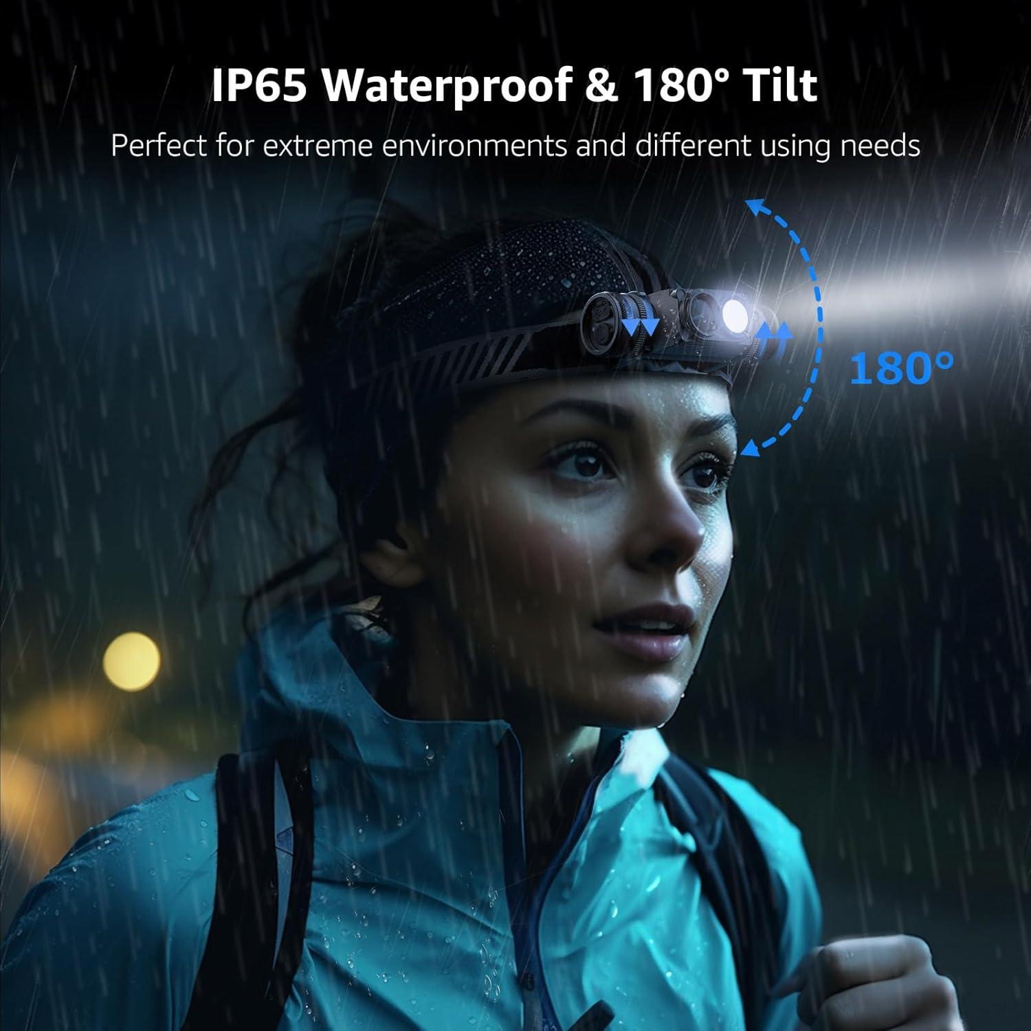 imageLepro 1000 Lumen Headlamp Rechargeable Powerful Detachable Head Lamp with 2200 mAh Battery Super Bright 500FT Flashlight Beam IP65 Waterproof LED Headlight for Camping Hiking Hunting Fishing Gear