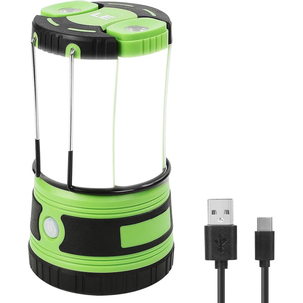 imageLepro LED Camping Lantern Rechargeable or Battery Powered 1000lm Camping Light with Detachable Flashlights Combo 4 Modes Portable Outdoor Lantern for Hiking Hurricane Emergency Fishing