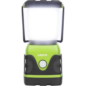LE 1000LM Battery Powered LED Camping Lantern, Waterproof Tent Light with 4 Light Modes, Camping Essentials, Portable Lantern Flashlight for Camping, Emergency Light, Power Outages, Not Rechargeable(Green-1500lm-1Pack)