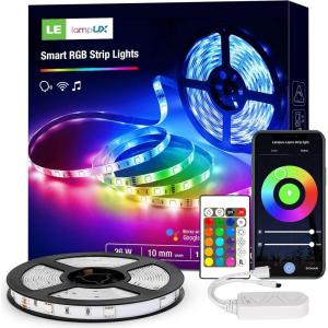 LE Smart LED Strip Lights, Music Sync Color Changing LED Tape Light, 16 Million Colors LED Lights for Bedroom, Home, Kitchen, TV, Party and Festivals(16.4 ft)