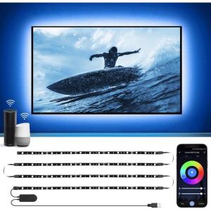 LE TV LED Lights, App Control TV LED Backlights, 16 Million RGB DIY Colors, 6.56FT Easy Installation USB TV LED Lights for 32-65 inch TVs, Computer, Bedroom, Gaming Monitor
