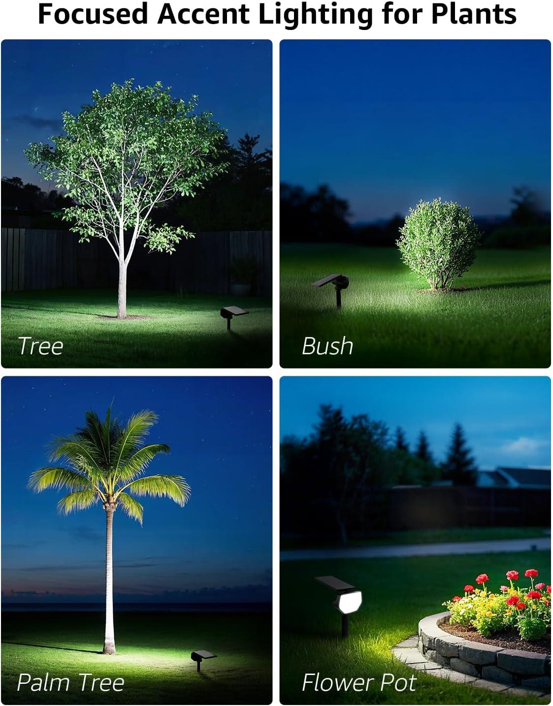 imageLepro Halloween Outdoor Solar Spot Lights Outdoor IP65 Waterproof for Flag Garden Landscape Backyard Holiday Christmas Decorations 2 Pack Cool WhiteDaylight White