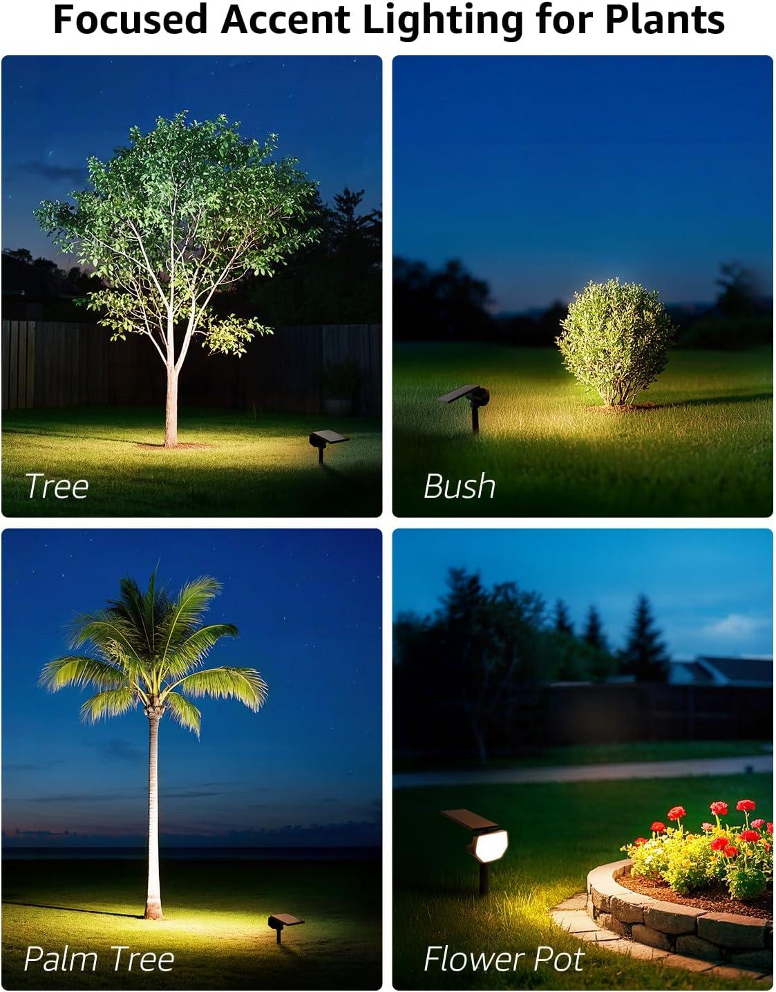 imageLepro Halloween Outdoor Solar Spot Lights Outdoor IP65 Waterproof for Flag Garden Landscape Backyard Holiday Christmas Decorations 2 Pack Cool WhiteWarm White