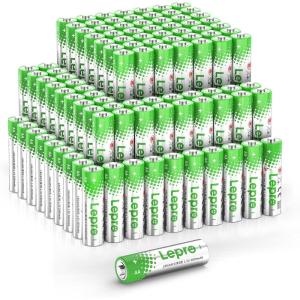 Lepro AA Batteries 24 Pack (Reclosable Packaging) – 1.5V Alkaline Double A Batteries with 2800mAh Max Long-Lasting Power, Leak-Proof & Corrosion-Resistant, Ideal for Home & Office Devices(100 Count (Pack of 1))