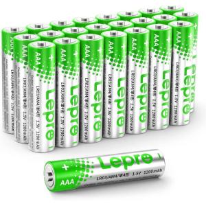Lepro AAA Batteries 24 Pack, Triple A Batteries with Ultra Long-Lasting Power – High Performance,1.5V Leak-Proof, Corrosion-Resistant Alkaline AAA Batteries, Ideal for Home & Office Devices(24)
