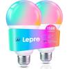 imageLepro B3 AI Smart Light Bulbs  1500LM 100W Equivalent A21 Bulb WiFi ampamp Bluetooth RGBWW Color Changing Works with Alexa ampamp Google Assistant AI Voice Control by App Music Sync 24GHz Only 2 Pack