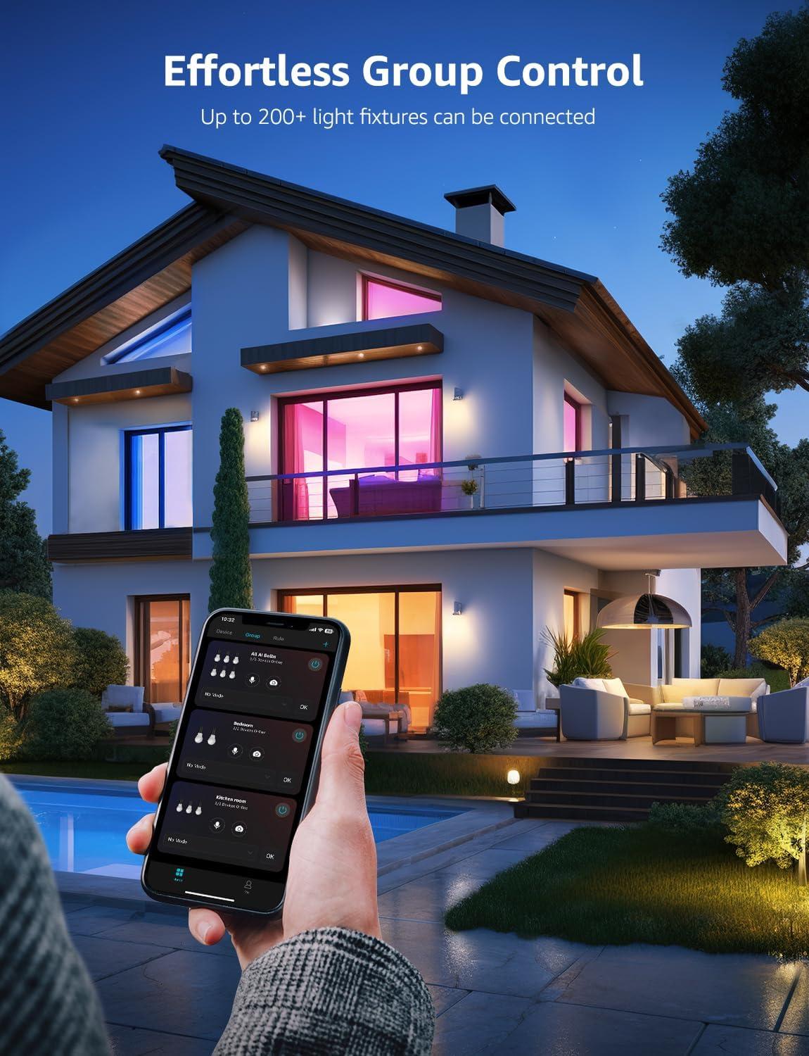 Lepro B1 Christmas Light Bulbs – Smart Mood Recognition, Music Sync, 2 ...