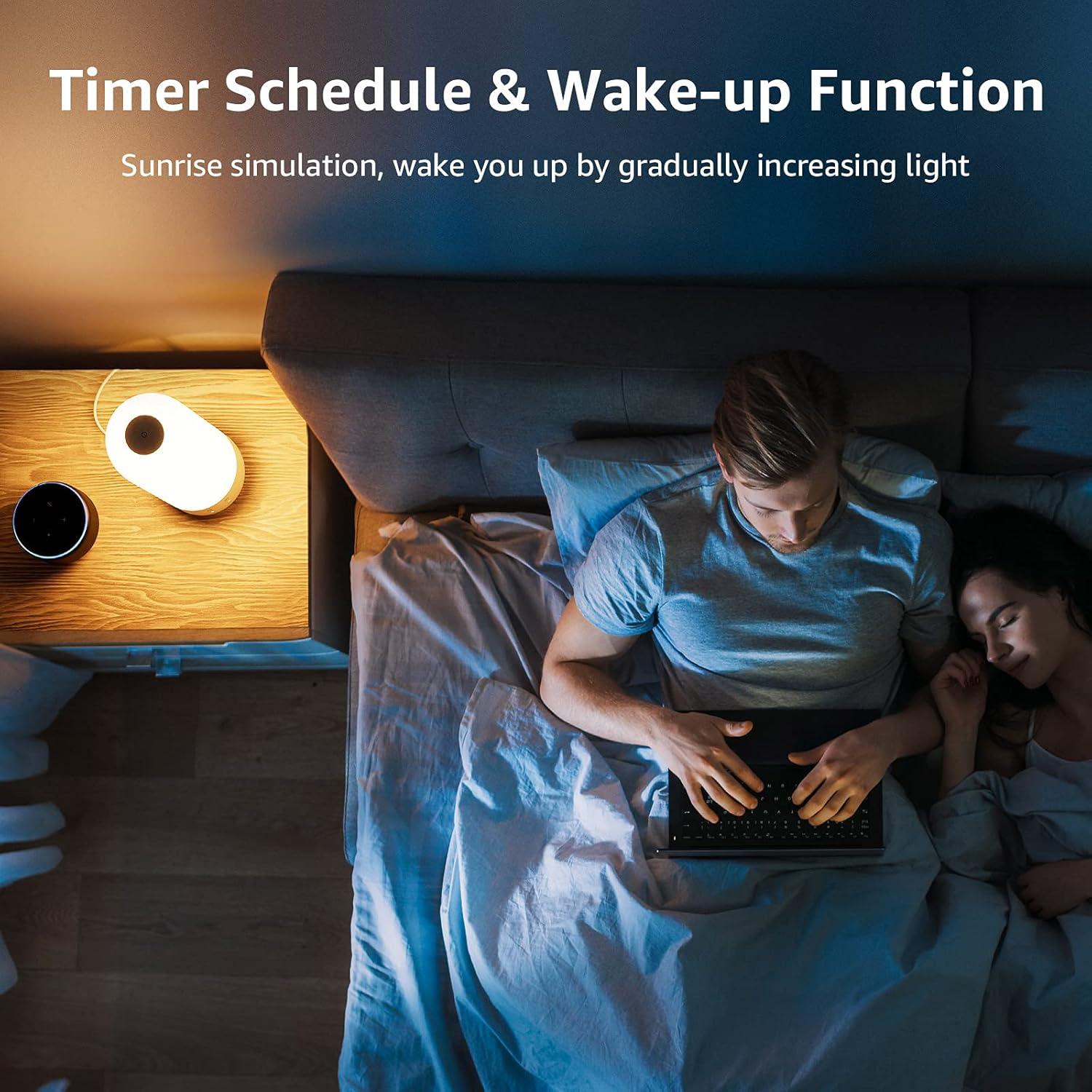 image:imageLepro Smart Table Lamp Dimmable LED Touch Lamp Compatible with Alexa and Google Assistant Tunable Warm White Bedside Night Light RGB Color Changing Ambient lamp for Bedroom Silver 24 GHz Wifi