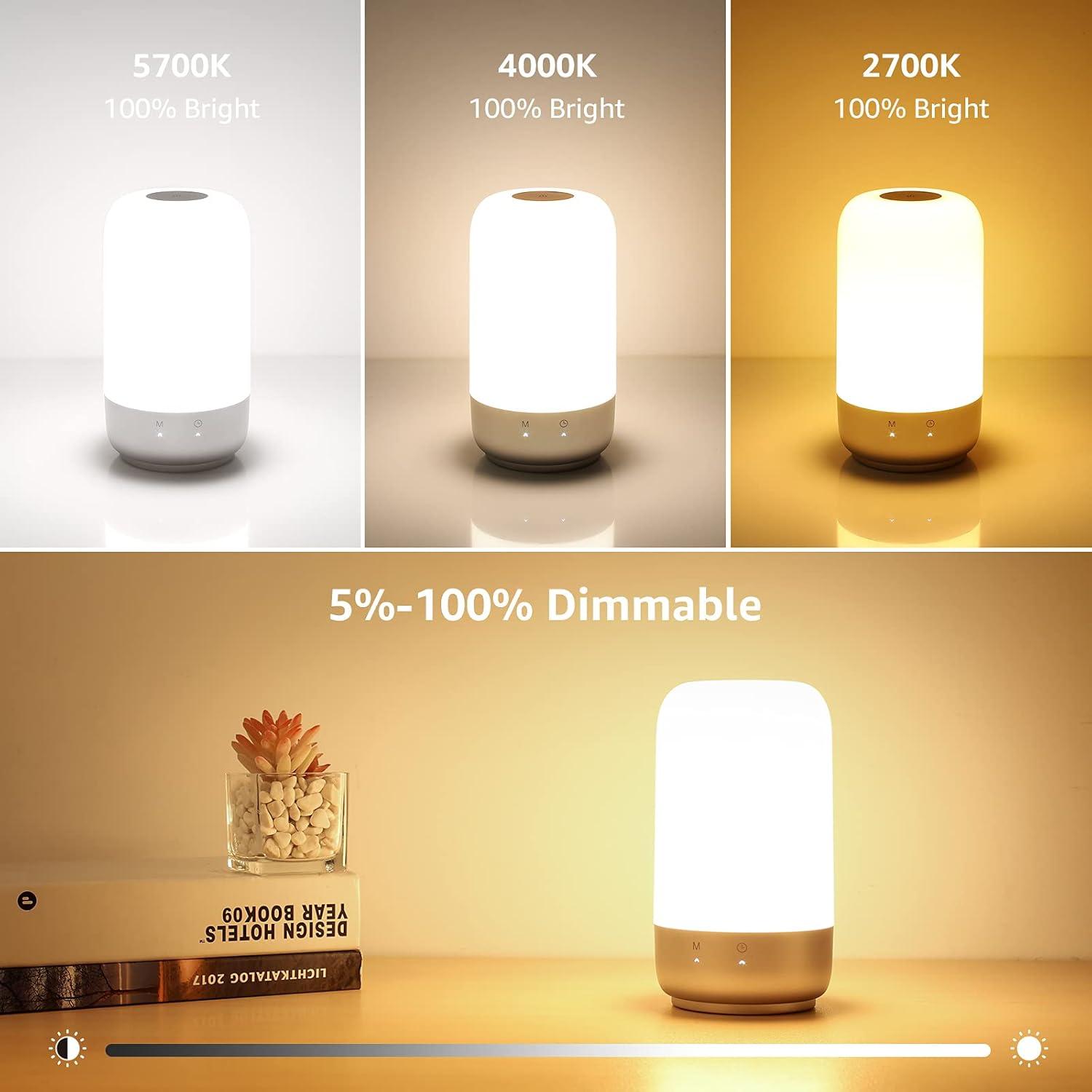 image:imageLepro Smart Table Lamp Dimmable LED Touch Lamp Compatible with Alexa and Google Assistant Tunable Warm White Bedside Night Light RGB Color Changing Ambient lamp for Bedroom Silver 24 GHz Wifi
