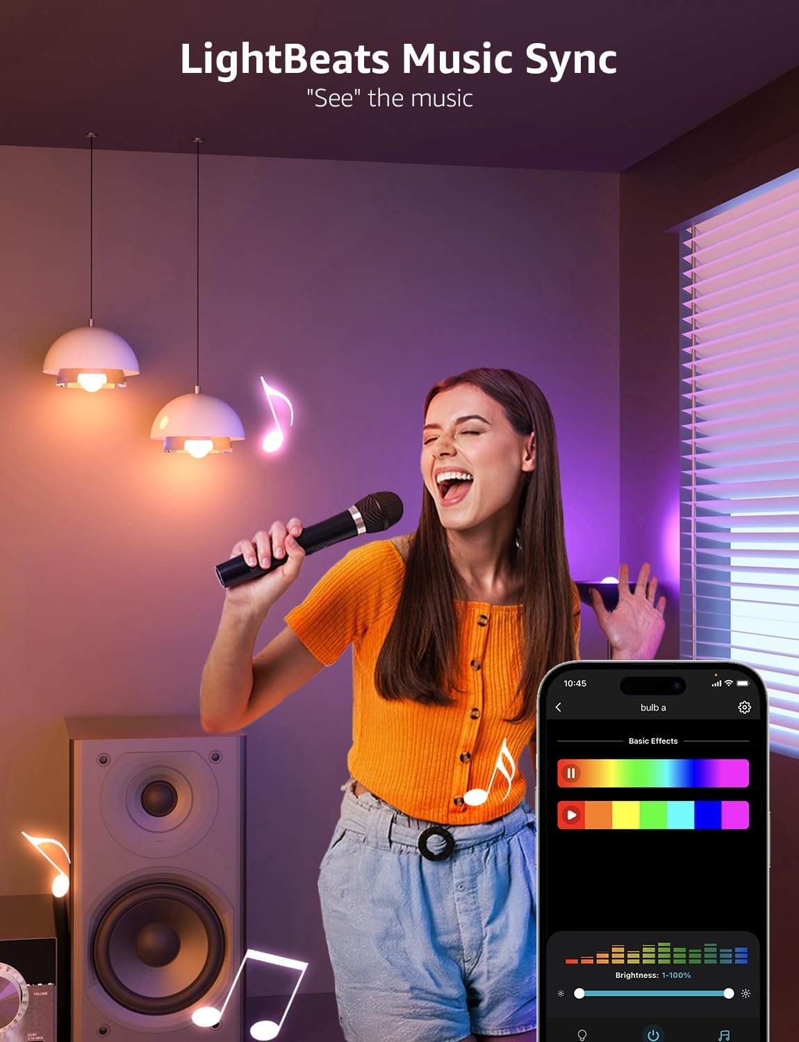 image:imageLepro B1 AI Smart Light Bulbs WiFi amp Bluetooth RGBWW Color Changing LED Bulb Works with Alexa amp Google Assistant Personalized Al Lighting Designer AI Voice Control Music Sync 24GHz Only 8 PackRgbww