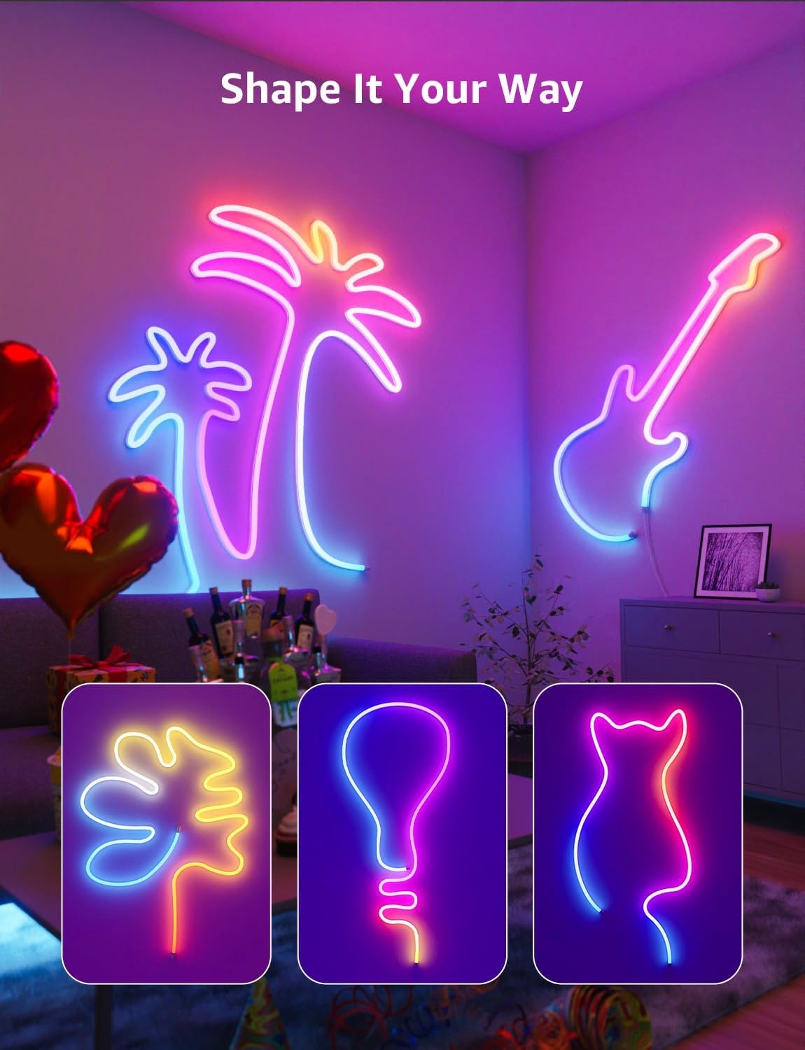 image:imageLepro Bundle 2 Items 164ft MagicColor Light Strips amp 984ft N1 AI Smart RGB Rope Lights with IC Insert AI Generated Lighting LightBeats Music Sync AI Facial Recognition Voice Control Via App