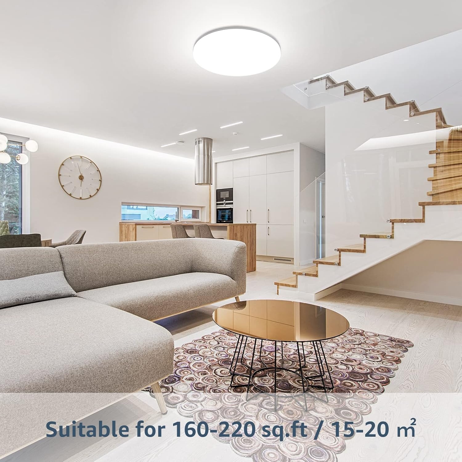 image:imageLepro Bundle R2 AI Smart LED Canless Light 6 Inch with Mood Recognition Music Sync Group Control 12W1050 Lumen 11 inch 24 watt Flush Mount LED Ceiling Light 2400 Lumen