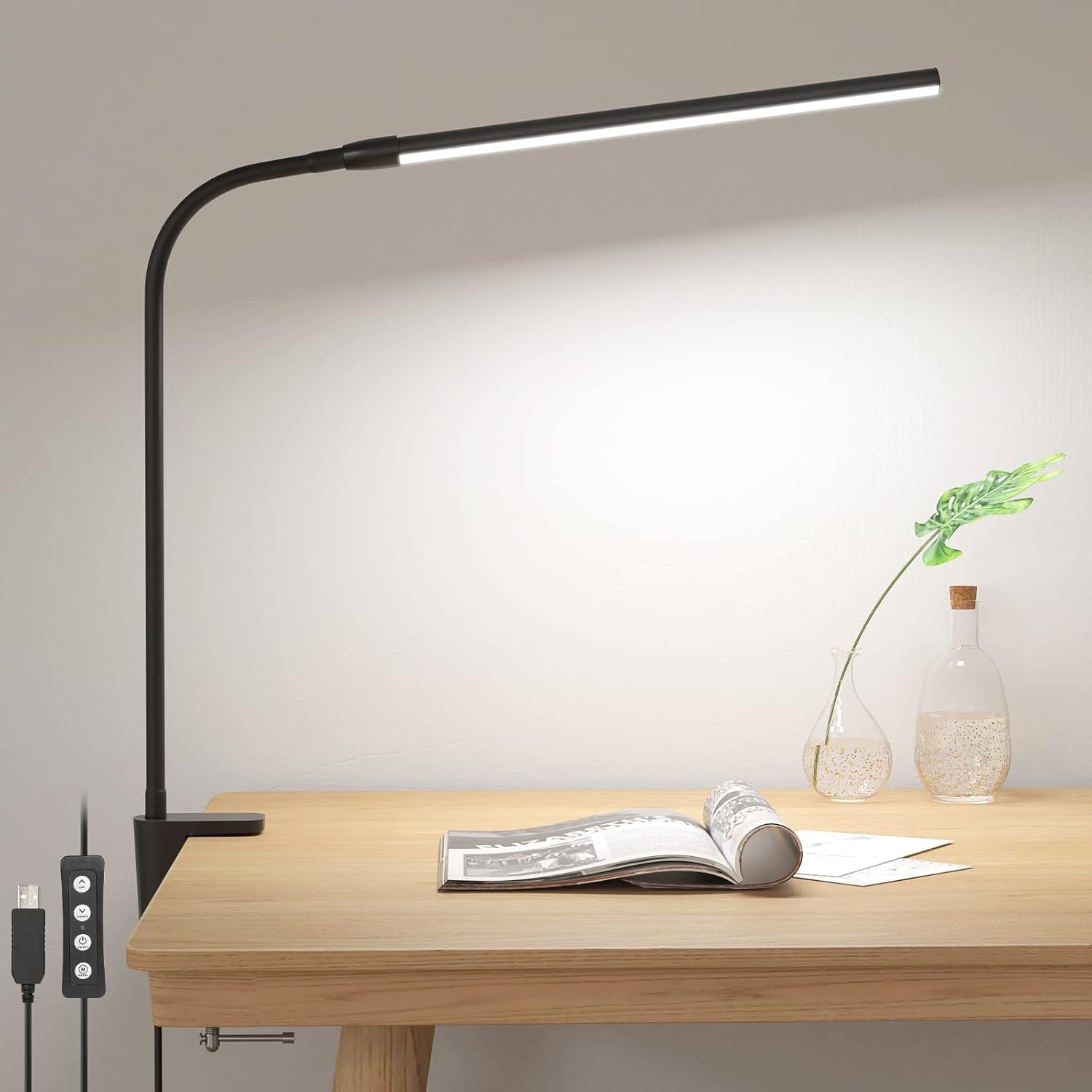 image:imageLepro Bundle R2 AI Smart LED Recessed Lighting 6 Inch with Mood Recognition Music Sync Group Control 12W 1050 Lumen Clip on Desk Lamp LED Reading Light Dimmable