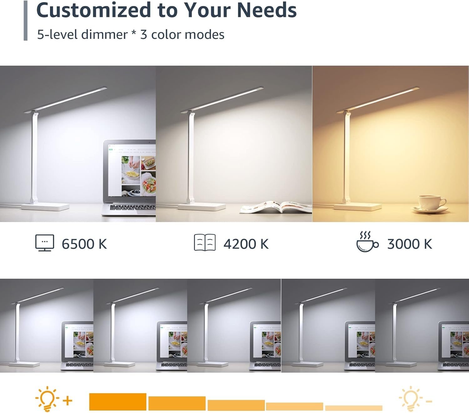 image:imageLepro Bundle R2 AI Smart LED Recessed Lighting 6 Inch with Mood Recognition Music Sync Group Control 12W 1050 Lumen LED Desk Lamp 9W 550lm Dimmable