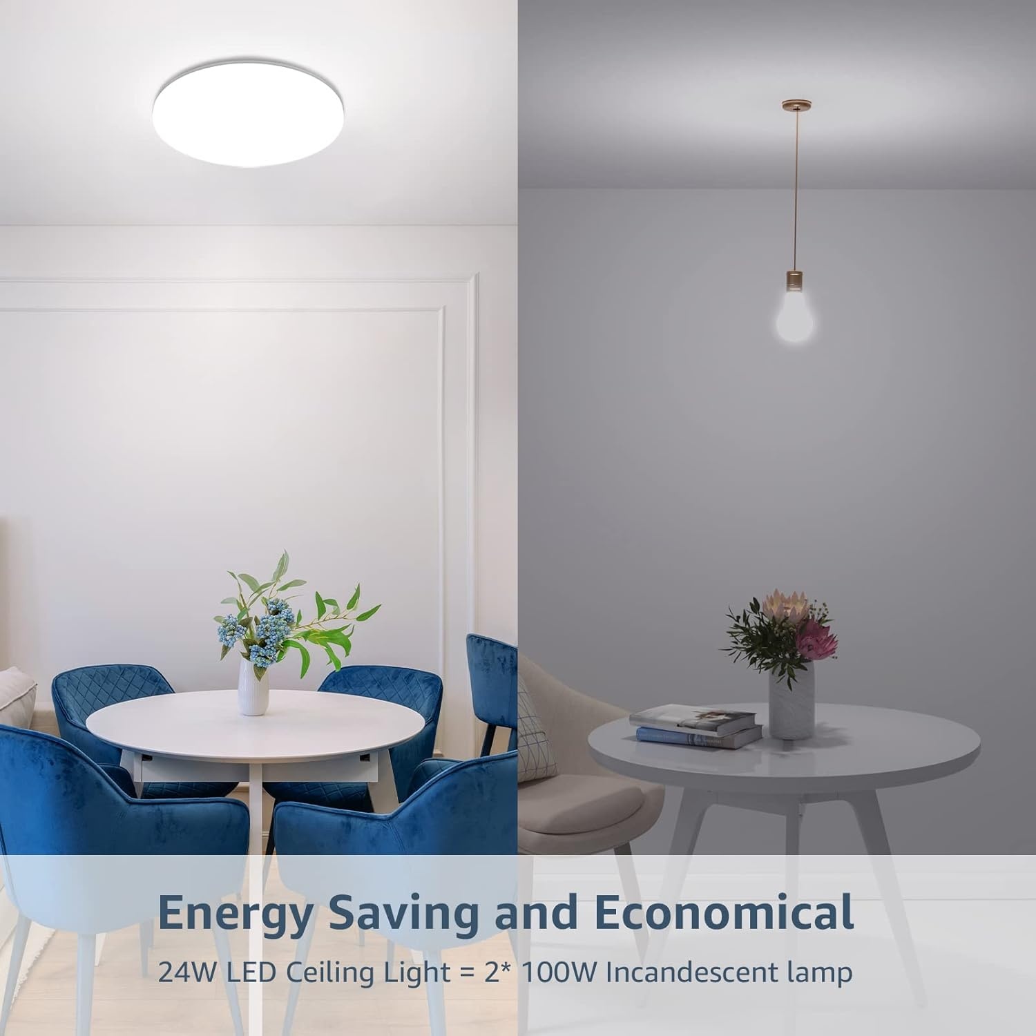 image:imageLepro Bundle R2 AI Smart LED Recessed Lighting 6 Inch with Mood Recognition Music Sync Group Control 12W 1050 Lumen4Pack 11 inch 24 watt Flush Mount LED Ceiling Light 2400 Lumen