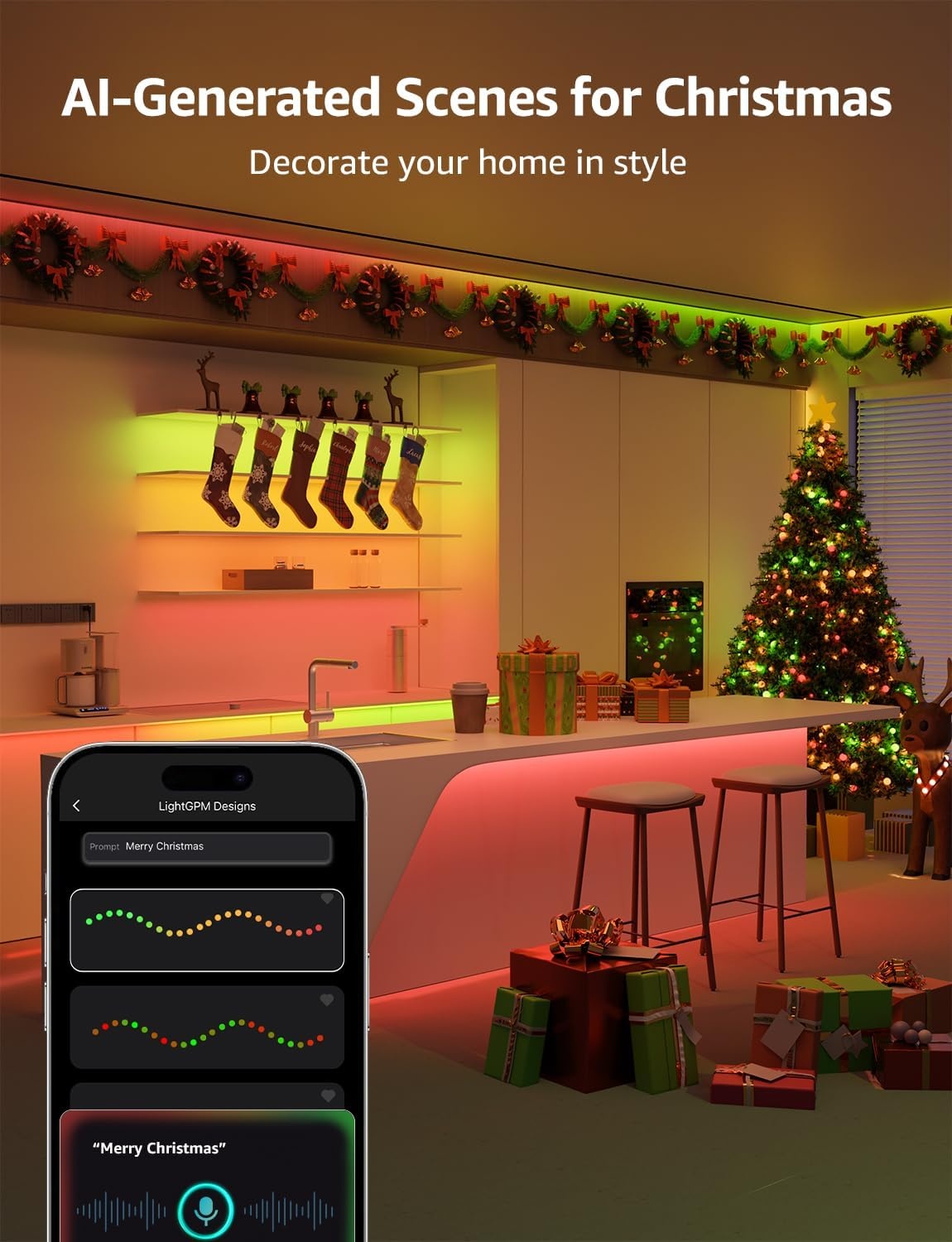image:imageLepro BundleR2 AI Generated LightingSmart LED Canless Light 6 Inch with Mood RecognitionS1 AI Smart LED Strip Lights 164ft MagicColor Light Strips with IC Insert