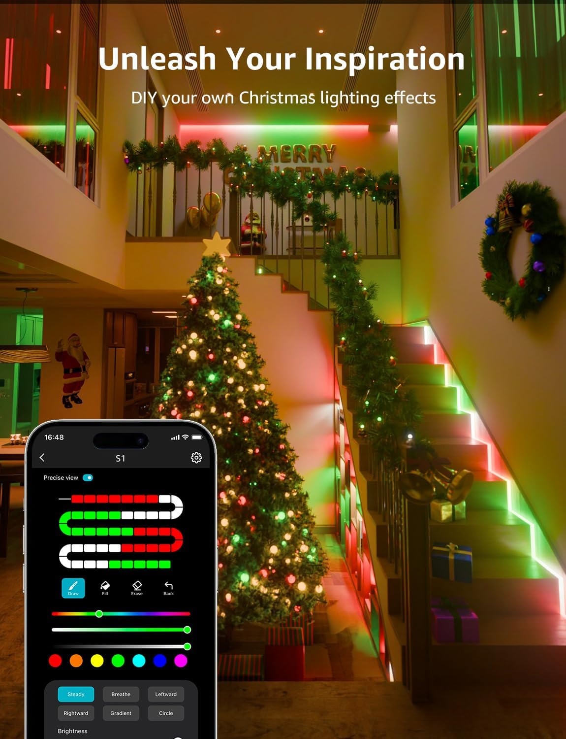 image:imageLepro BundleR2 AI Generated LightingSmart LED Canless Light 6 Inch with Mood RecognitionS1 AI Smart LED Strip Lights 164ft MagicColor Light Strips with IC Insert