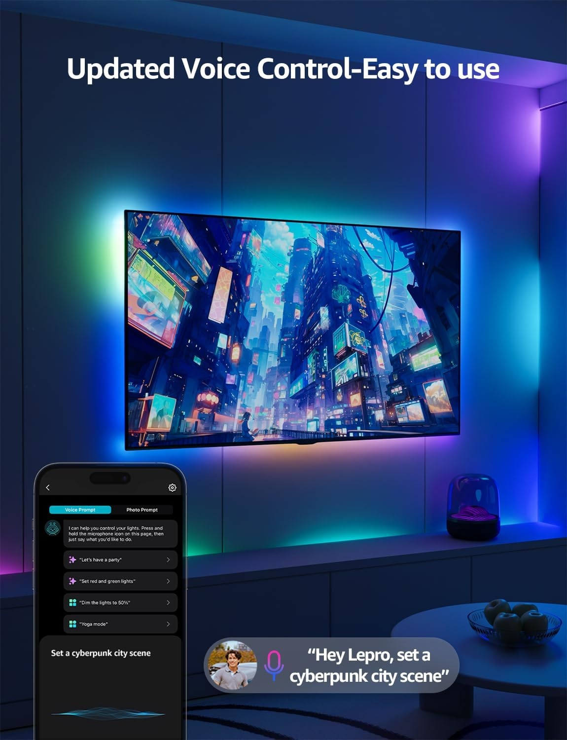 image:imageLepro Bundle 2 Items S1 328ft AI LED Strip Lights for Bedroom amp S2 328ft AI Smart LED Strip Lights