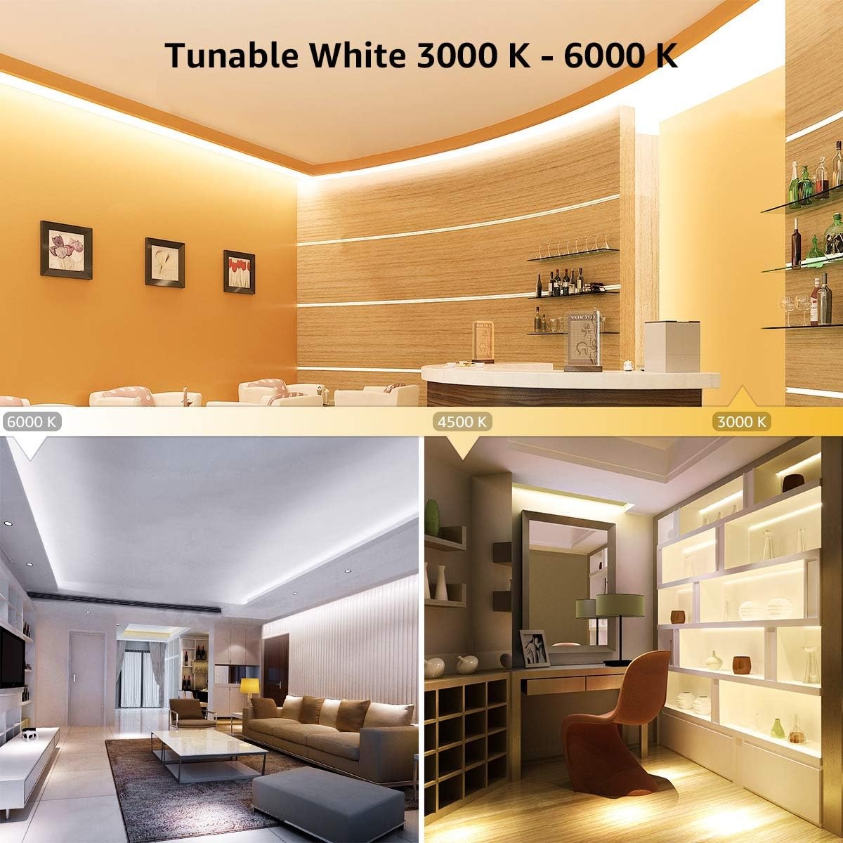 image:imageLepro Bundle LED Strip Light 3000K6000K Tunable White 164ft Dimmable Bright LED Tape Lights amp S1 AI Smart LED Strip Lights 164ft MagicColor Light Strips with IC Insert