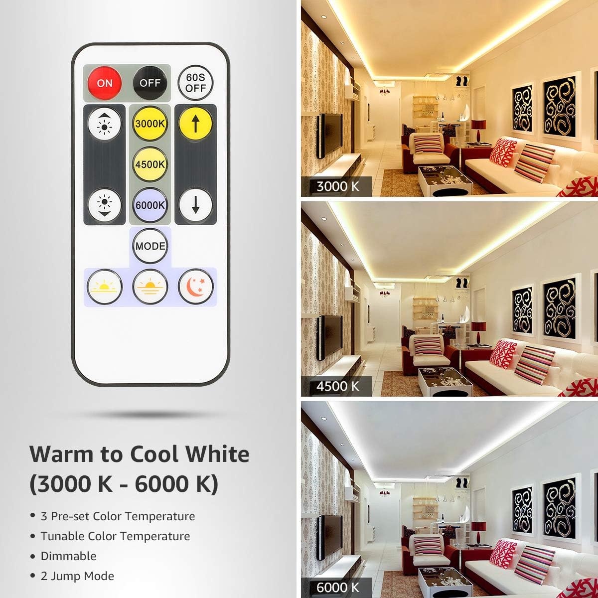 image:imageLepro Bundle LED Strip Light 3000K6000K Tunable White 164ft Dimmable Bright LED Tape Lights amp S1 AI Smart LED Strip Lights 164ft MagicColor Light Strips with IC Insert