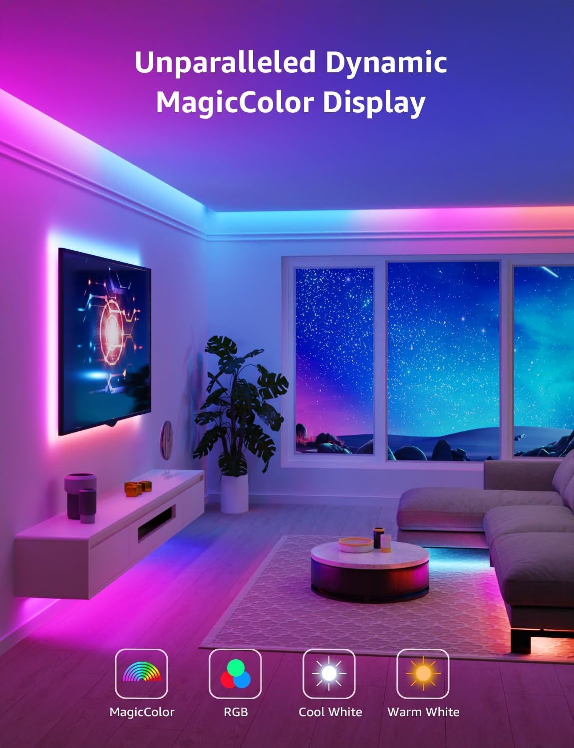 image:imageLepro BundleR2 AI Smart LED Canless Light 6 Inch with Mood Recognition S1 AI Smart LED Strip Lights 164ft MagicColor Light Strips with IC Insert