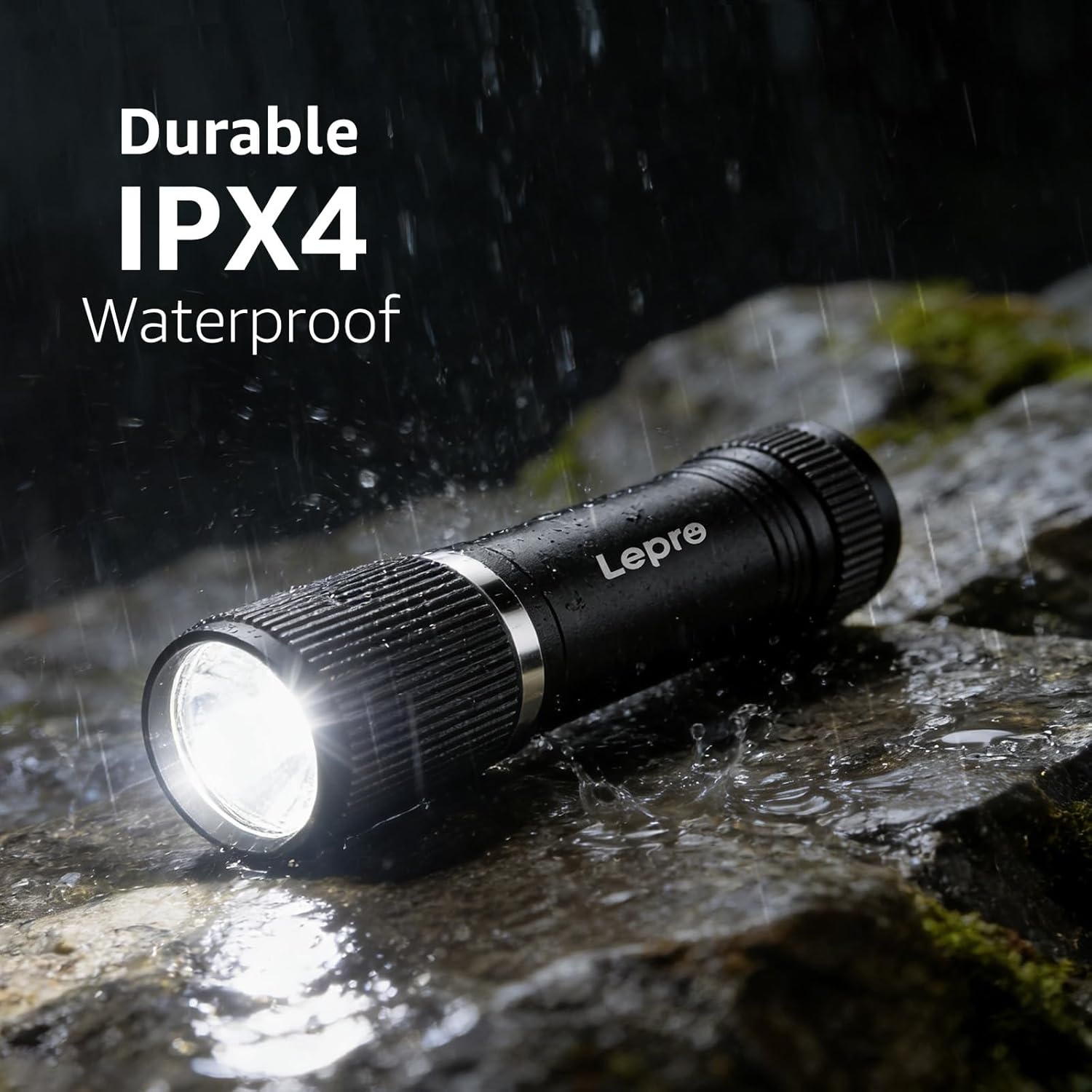 image:imageLepro LED Mini Flashlight High Lumens Waterproof Energy Saving Portable for Outdoor Emergency AAA Batteries Included Camping Accessories
