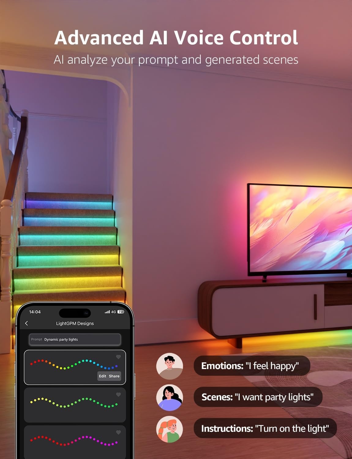 image:imageLepro Bundle 2 Items 984ft N1 AI Smart RGB Rope Lights amp S2 328ft AI Smart LED Strip Light