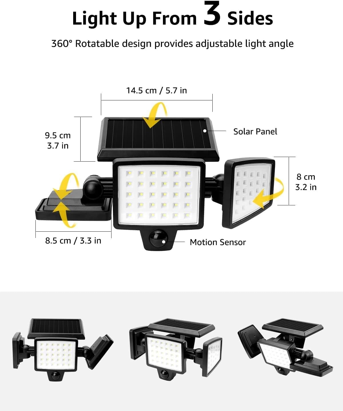 image:imageLepro Bundle Solar Flood Light 3 Adjustable Heads amp AI Smart Outdoor String Lights