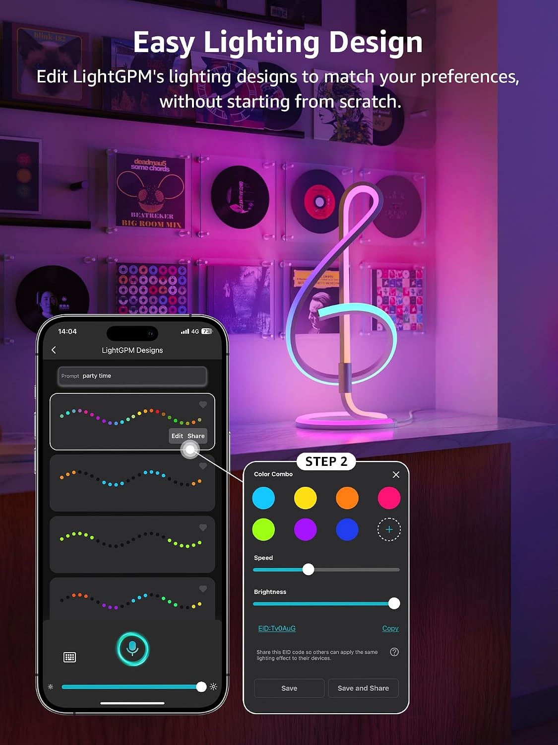 image:imageLepro Bundle 2 Items TB2 AI Smart Table Lamp amp S2 328ft AI Smart LED Strip Lights