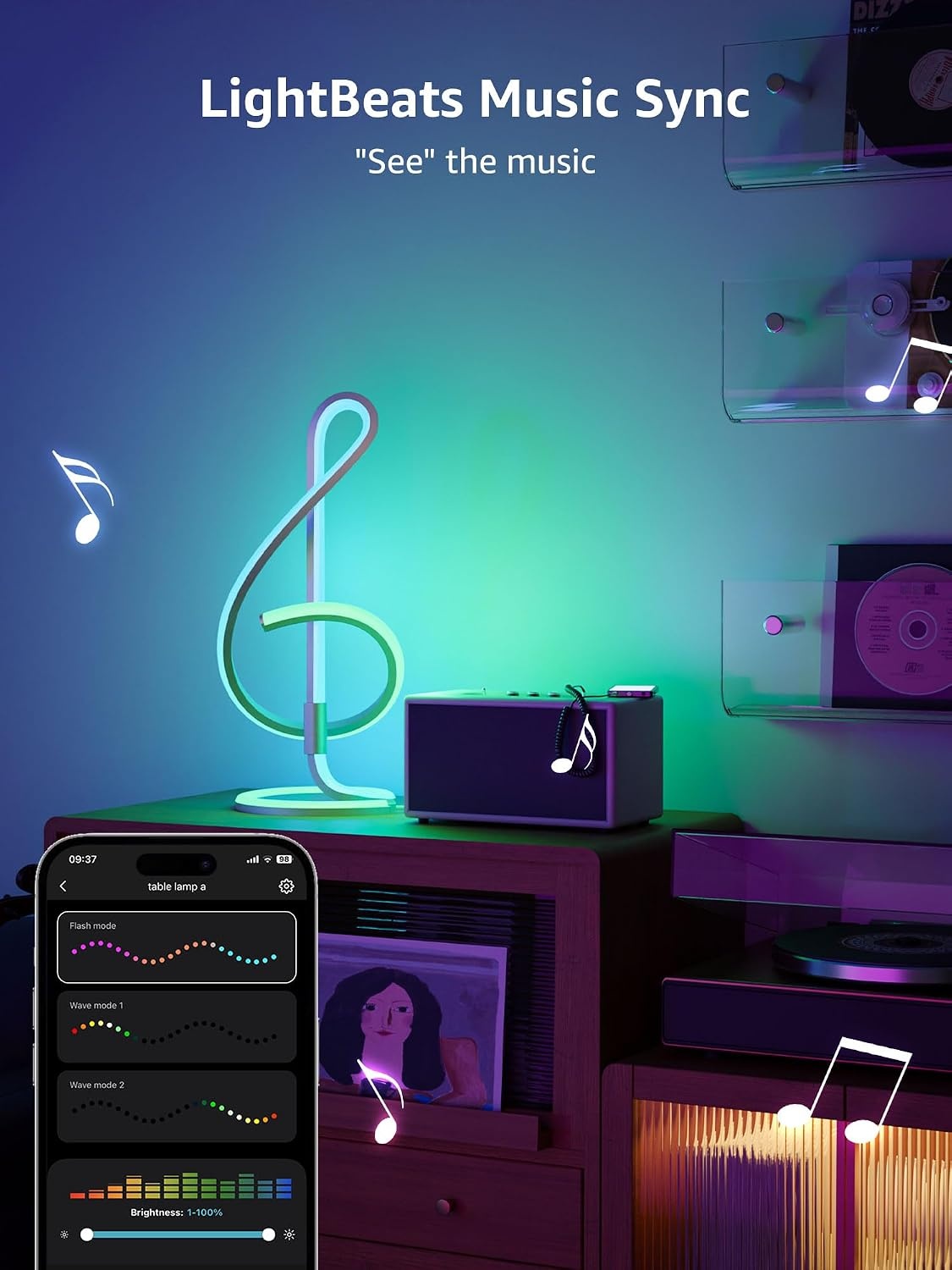 image:imageLepro Bundle 2 Items TB2 AI Smart Table Lamp amp S2 328ft AI Smart LED Strip Lights