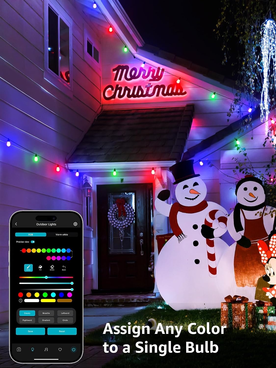 image:imageLepro Bundle 33ft 240 LED Outdoor Rope Lights Daylight White amp AI Smart Outdoor String Lights