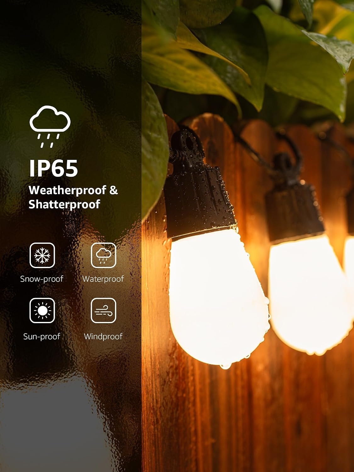 image:imageLepro Bundle 33ft 240 LED Outdoor Rope Lights Daylight White amp AI Smart Outdoor String Lights