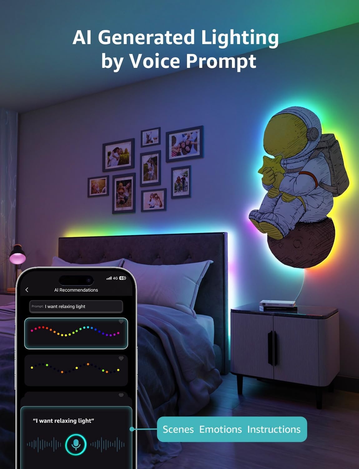 image:imageLepro Bundle 656 ft AI Smart Strip Lights amp AI Smart Table Lamp TB1