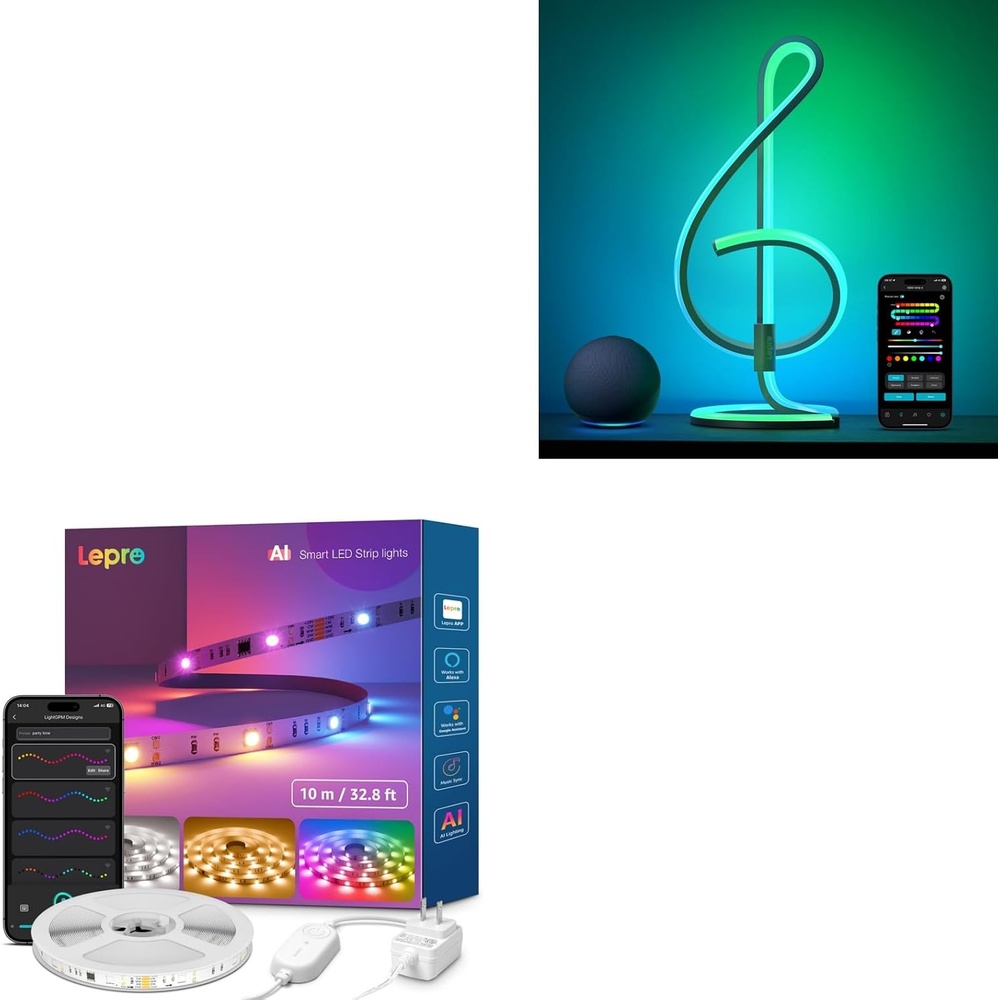 image:imageLepro Bundle  2 Items  TB2 AI Smart Table Lamp amp S2 328ft AI Smart LED Strip Lights