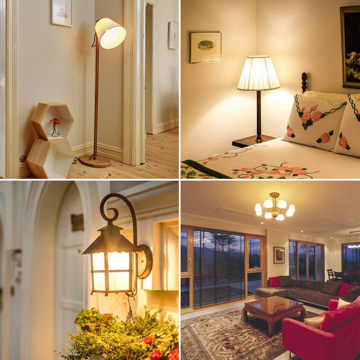 image:imageLE 100W Equivalent LED Light Bulbs 14W 1500 Lumens Daylight White 5000K NonDimmable A19 E26 Standard Base 10000 Hour Lifetime Pack of 12Warm White