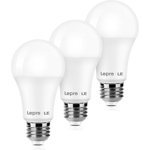 LE 100W Equivalent LED Light Bulbs, 14W 1500 Lumens Daylight White 5000K Non-Dimmable, A19 E26 Standard Base, 10000 Hour Lifetime, Pack of 12(Warm White)